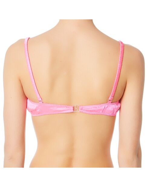 Brassière souple 100% Soie rose vif