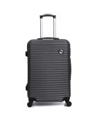 Valise Moyen Séjour 4 roues London 60 cm noire