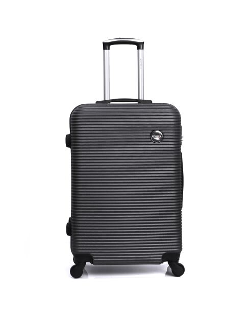 Valise Moyen Séjour 4 roues London 60 cm noire