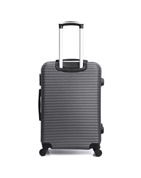 Valise Moyen Séjour 4 roues London 60 cm noire