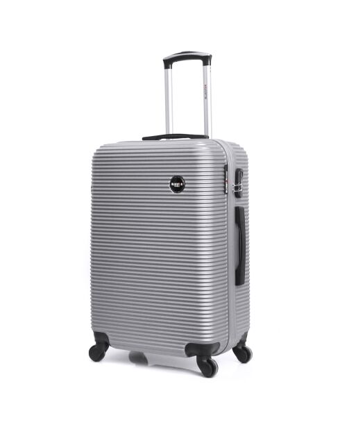Valise Long Séjour 4 roues London 70 cm argentée