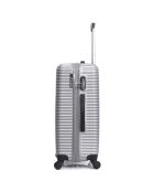 Valise Long Séjour 4 roues London 70 cm argentée