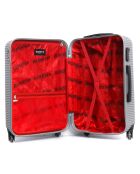 Valise Long Séjour 4 roues London 70 cm argentée