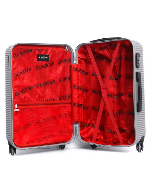 Valise Long Séjour 4 roues London 70 cm argentée