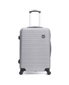 Valise Long Séjour 4 roues London 70 cm argentée