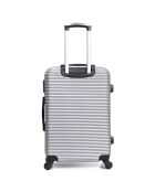 London Medium Stay Koffer met 4 wielen 60 cm zilver