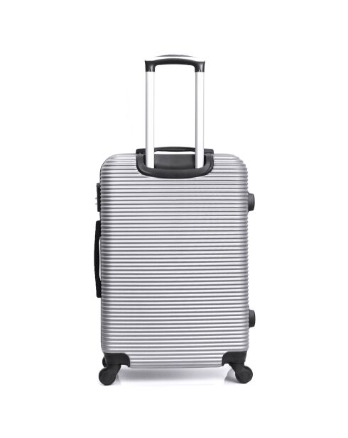 London Medium Stay Koffer met 4 wielen 60 cm zilver