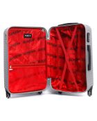 London Medium Stay Koffer met 4 wielen 60 cm zilver