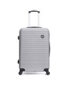 London Medium Stay Koffer met 4 wielen 60 cm zilver