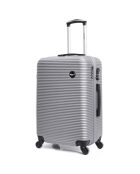 London Medium Stay Koffer met 4 wielen 60 cm zilver