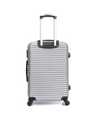 London 4-wielige cabinekoffer 50 cm zilver