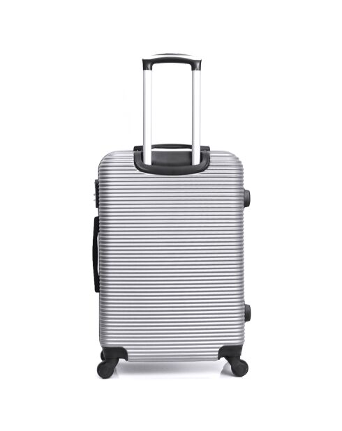 London 4-wielige cabinekoffer 50 cm zilver