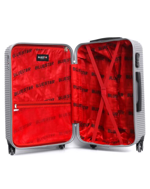 London 4-wielige cabinekoffer 50 cm zilver