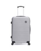 London 4-wielige cabinekoffer 50 cm zilver