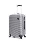 London 4-wielige cabinekoffer 50 cm zilver