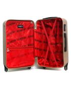 3 Valises 4 roues London 50/60/70 cm dorées