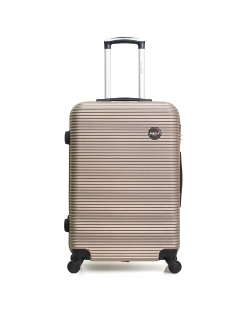 Valise Long Séjour 4 roues London 70 cm dorée