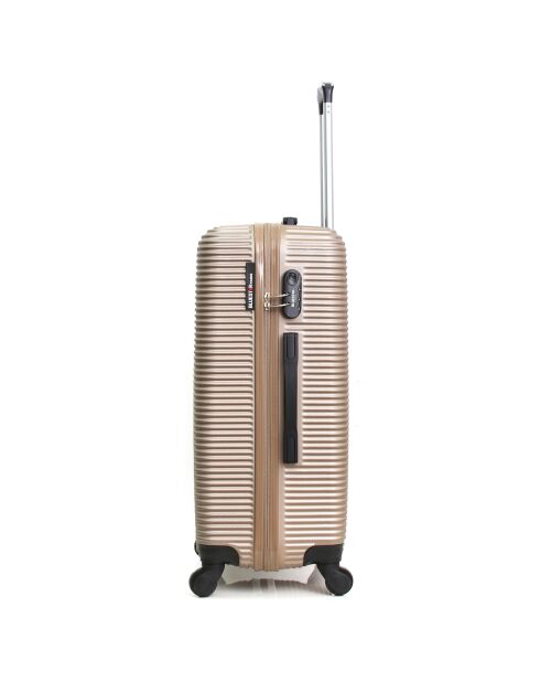 Valise Long Séjour 4 roues London 70 cm dorée