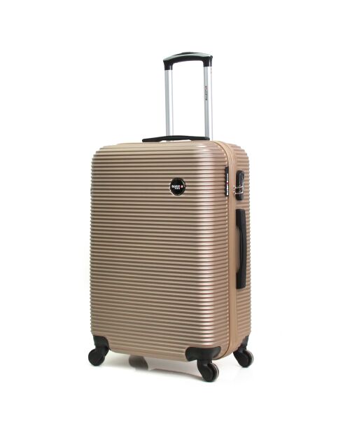 London cabinekoffer met 4 wielen 50 cm goud