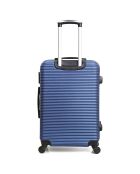 Maleta London Medium Stay con 4 ruedas, 60 cm, azul marino