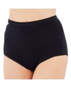 3 schwarze Maxi-Stretchhöschen aus Baumwolle