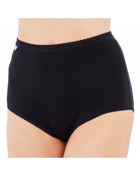 3 schwarze Maxi-Stretchhöschen aus Baumwolle