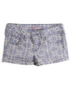 Blau/weiße ethnische Baumwollsegeltuchshorts