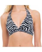 Haut de Maillot Marble noir/blanc
