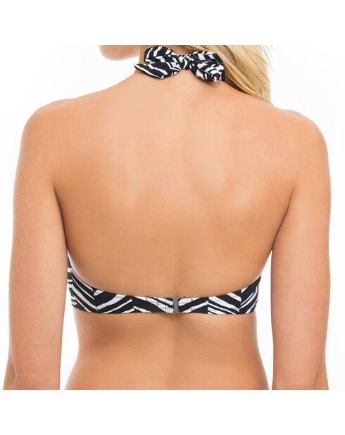 Haut de Maillot Marble noir/blanc
