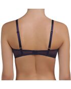 Soutien-gorge Balconnet Push Up rembourré imprimé violet