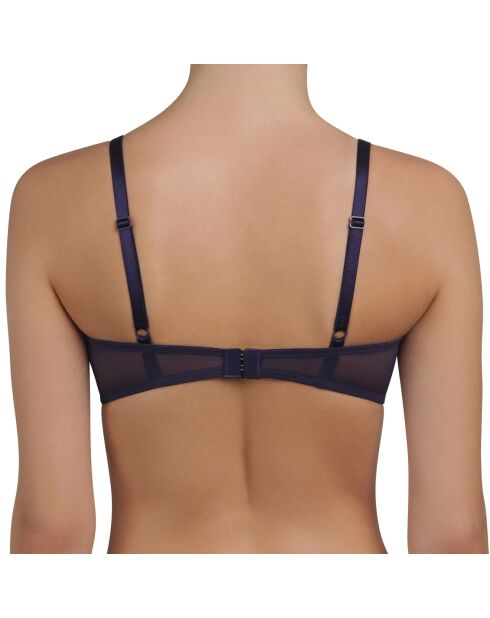 Soutien-gorge Balconnet Push Up rembourré imprimé violet