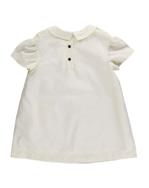 Robe évasée manches courtes blanche