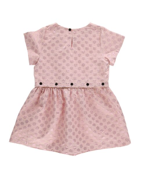 Robe manches courtes détachable rose