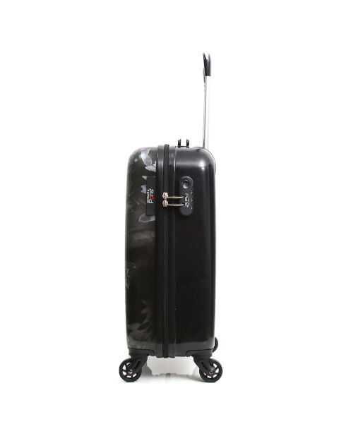 Valigia Rooftop 4 ruote 53 cm stampata nera