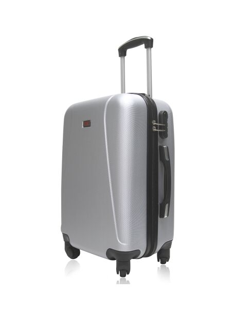 Valise Long Séjour 4 roues Lanzarote 75 cm argentée