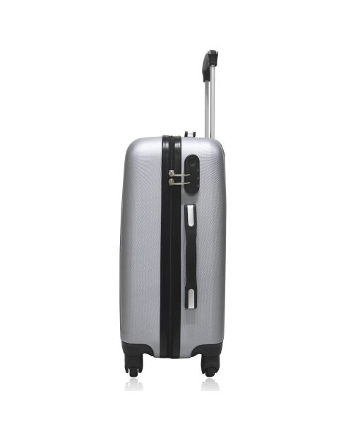 Valise Long Séjour 4 roues Lanzarote 75 cm argentée