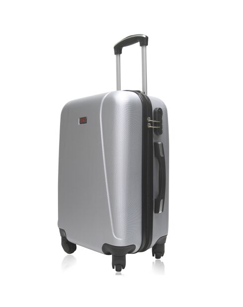 Lanzarote Medium Stay Koffer met 4 enkele wielen 65 cm zilver