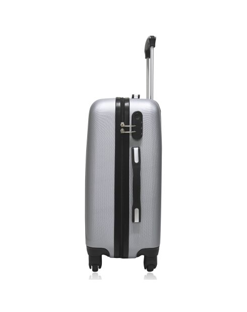 Lanzarote Medium Stay Koffer met 4 enkele wielen 65 cm zilver