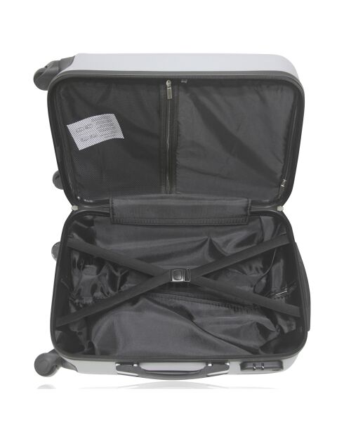 Lanzarote Medium Stay Koffer met 4 enkele wielen 65 cm zilver