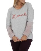 Sweat Mala gris/rouge