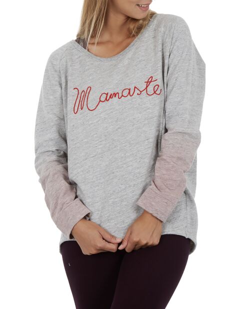 Sweat Mala gris/rouge