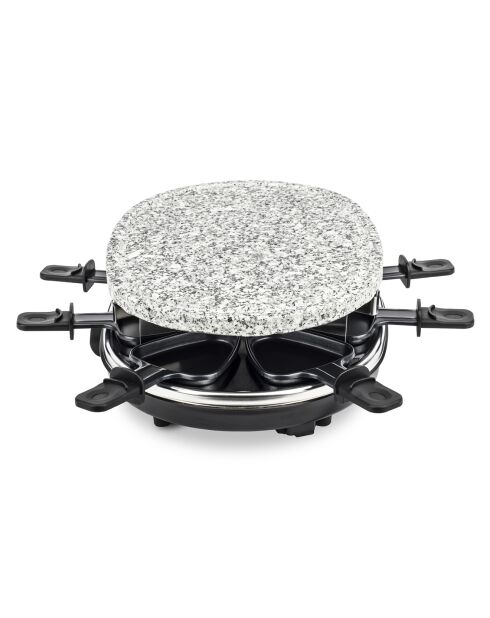 Raclette & Pierre à griller RP85 blanc/gris - 8 personnes