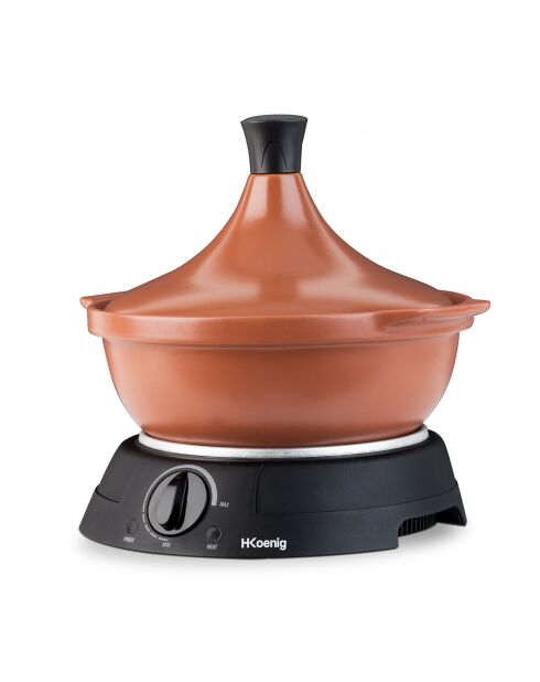 Elektro-Tajine 3L schwarz/rot - 3000 W