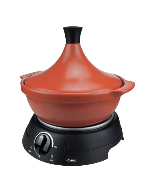 Elektro-Tajine 3L schwarz/rot - 3000 W