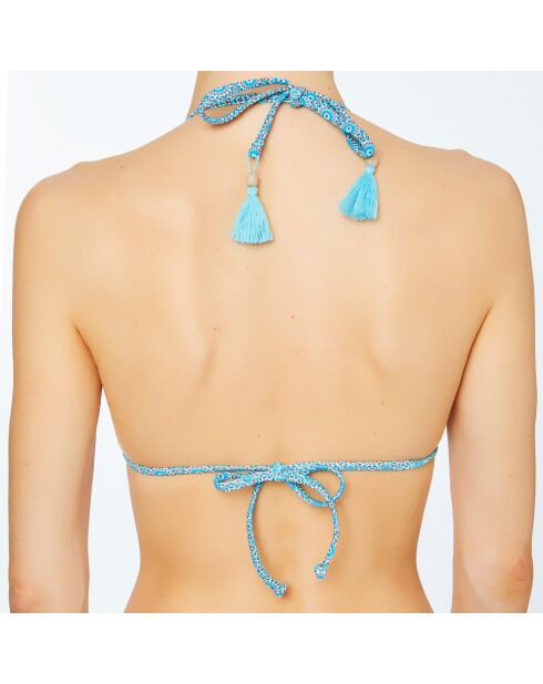 Haut de Maillot de Bain  Triangle Augustine bleu turquoise