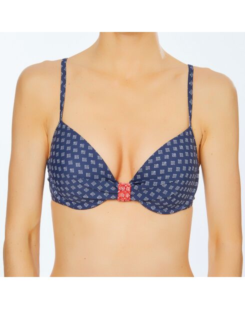 Haut de Maillot de Bain Coques Orlando Beach bleu marine