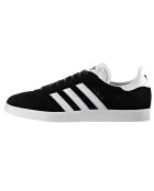 Baskets en Velours de Cuir Gazelle noir/blanc