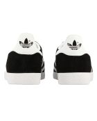 Baskets en Velours de Cuir Gazelle noir/blanc