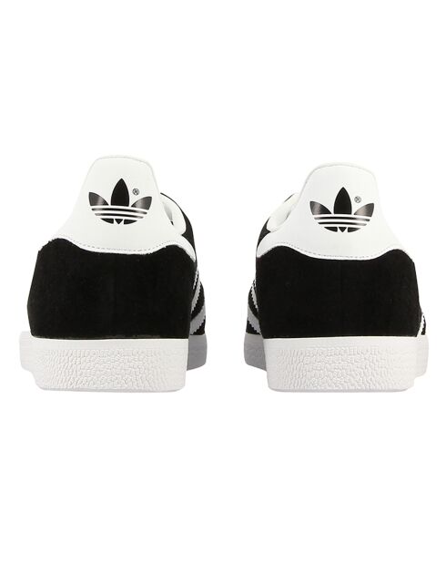 Baskets en Velours de Cuir Gazelle noir/blanc