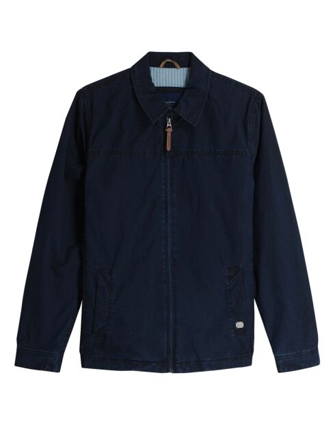 Blouson en Coton col cheminée bleu marine